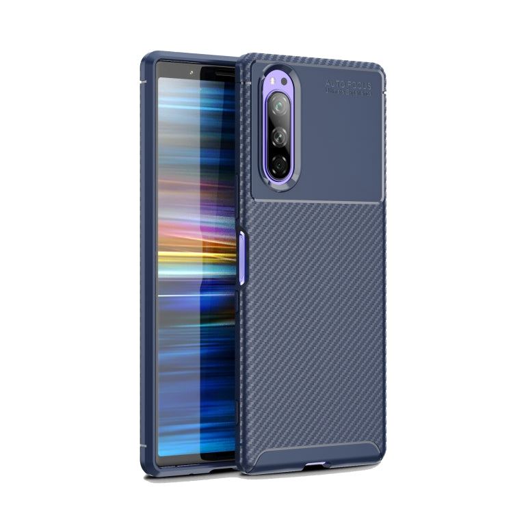 For Sony Xperia 1 II Carbon Fiber Texture Shockproof TPU Case