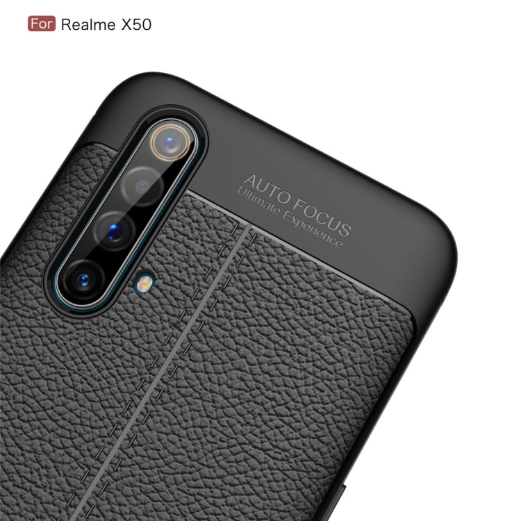 For OPPO Realme X50 Litchi Texture TPU Shockproof Case