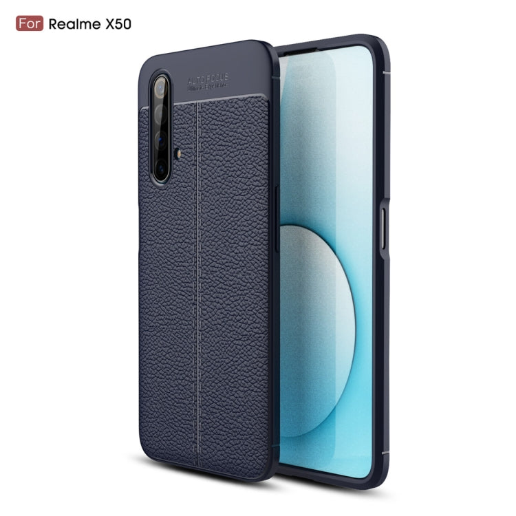For OPPO Realme X50 Litchi Texture TPU Shockproof Case