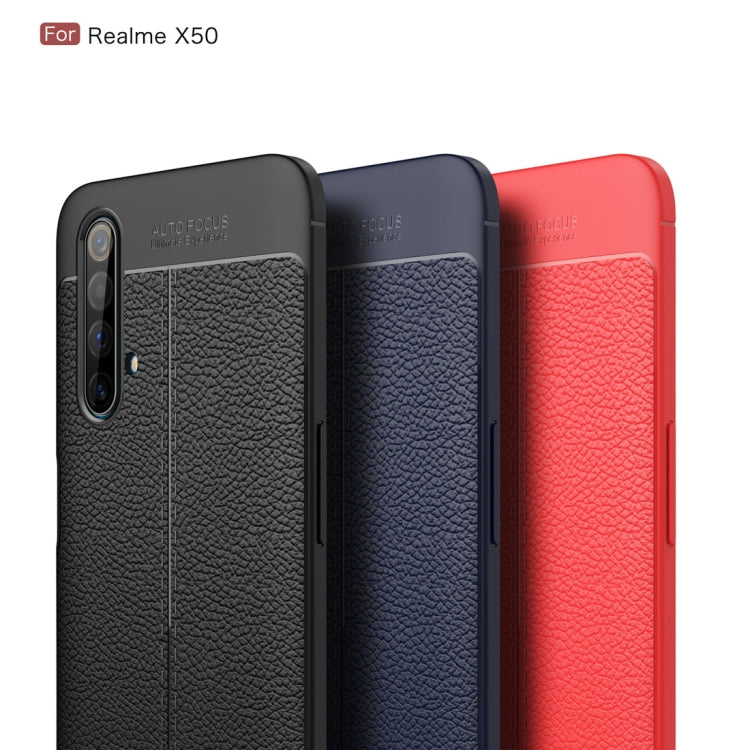 For OPPO Realme X50 Litchi Texture TPU Shockproof Case