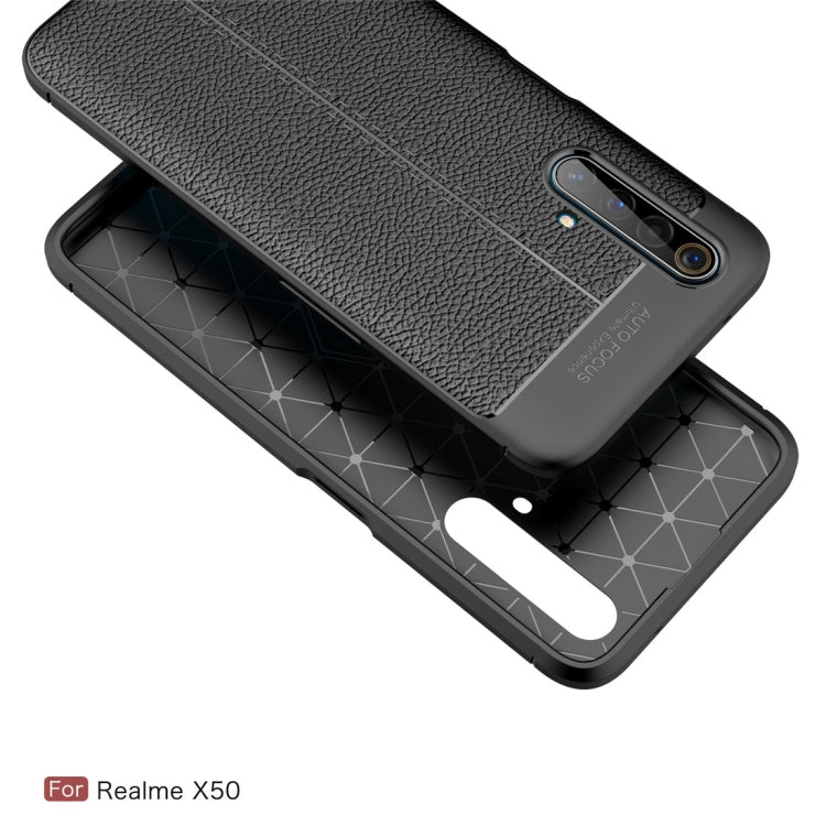 For OPPO Realme X50 Litchi Texture TPU Shockproof Case