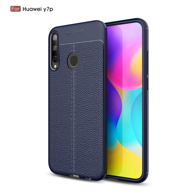 For Huawei Y7p Litchi Texture TPU Shockproof Case
