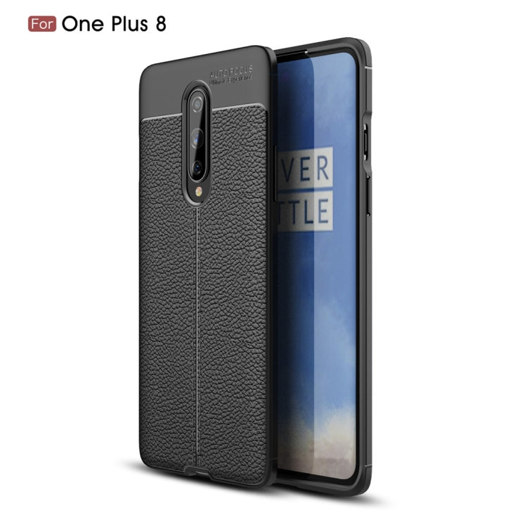 For OnePlus 8 Litchi Texture TPU Shockproof Case