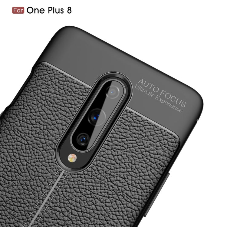 For OnePlus 8 Litchi Texture TPU Shockproof Case