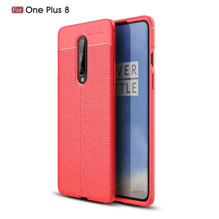 For OnePlus 8 Litchi Texture TPU Shockproof Case