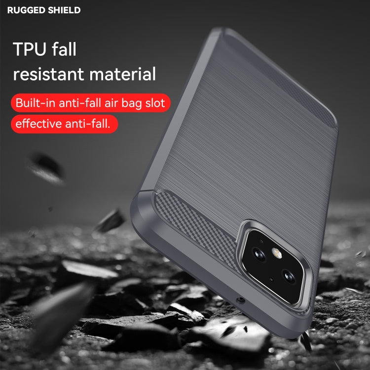For Google Pixel 4a Brushed Texture Carbon Fiber Shockproof TPU Case