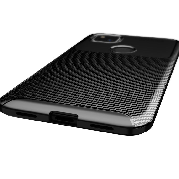 For Goolge Pixel 4a Beetle Series Carbon Fiber Texture Shockproof TPU Case