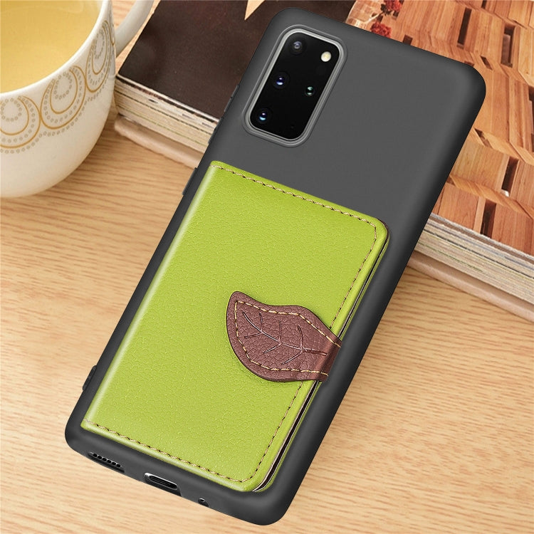 For Galaxy S20 Plus Leaf Buckle Litchi Texture Card Holder PU + TPU Case with Card Slot & Wallet & Holder & Photo Frame