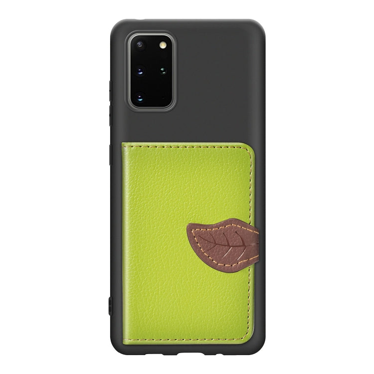 For Galaxy S20 Plus Leaf Buckle Litchi Texture Card Holder PU + TPU Case with Card Slot & Wallet & Holder & Photo Frame