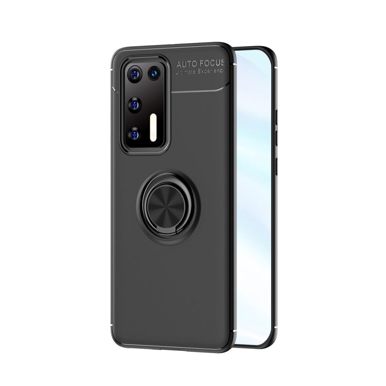 For Huawei P40 Metal Ring Holder 360 Degree Rotating TPU Case