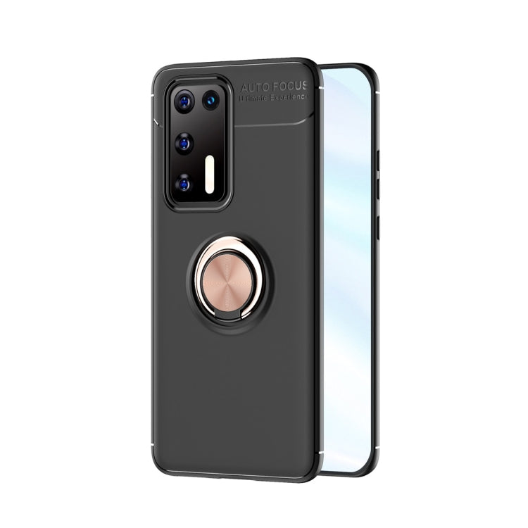 For Huawei P40 Metal Ring Holder 360 Degree Rotating TPU Case
