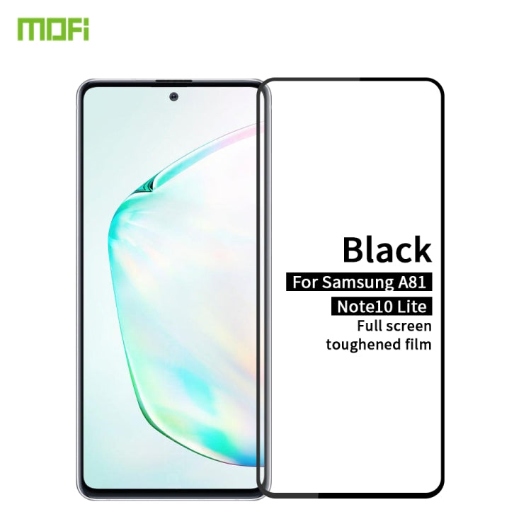 For Galaxy A81 / Note 10 Lite MOFI 9H 2.5D Full Screen Tempered Glass Film(Black)