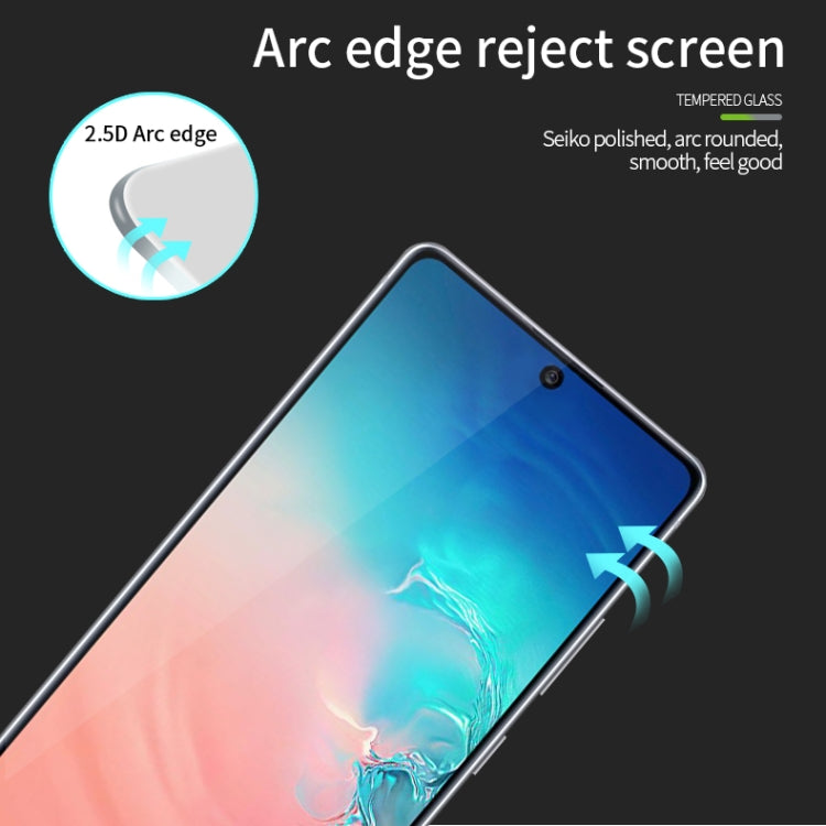 For Galaxy A91 / S10 Lite MOFI 9H 2.5D Full Screen Tempered Glass Film(Black)