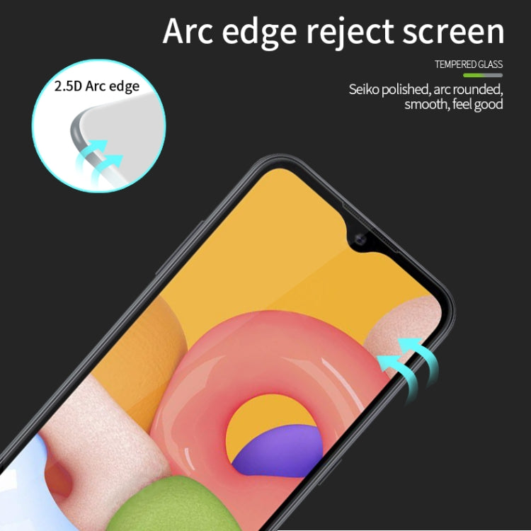 For Galaxy A01 MOFI 9H 2.5D Full Screen Tempered Glass Film(Black)