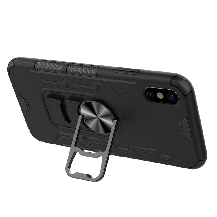 For iPhone X / XS Shockproof PC + TPU Protective Case with Beer Opener & Car Holder