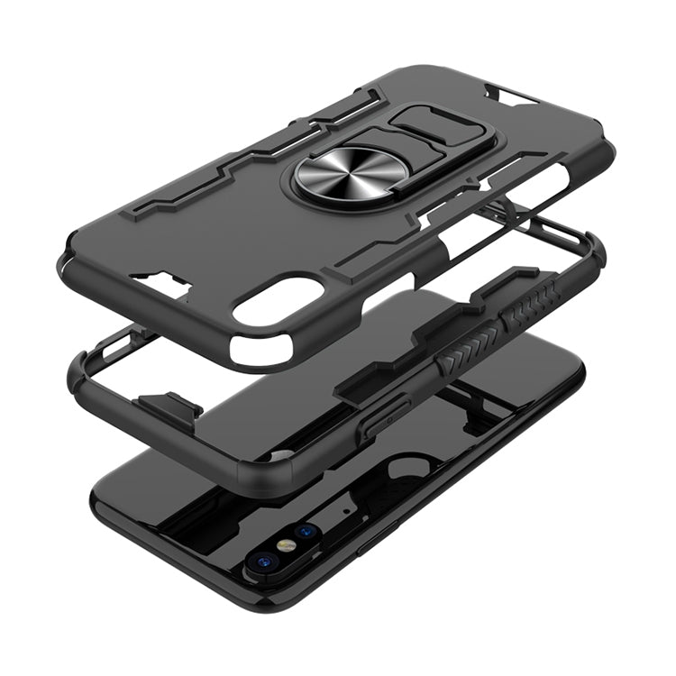 For iPhone X / XS Shockproof PC + TPU Protective Case with Beer Opener & Car Holder