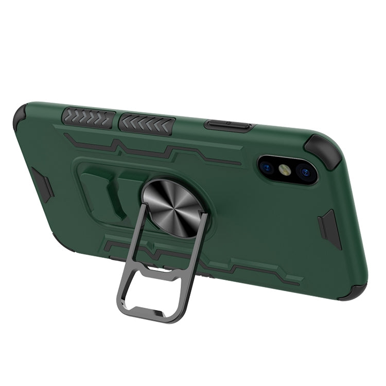 For iPhone X / XS Shockproof PC + TPU Protective Case with Beer Opener & Car Holder