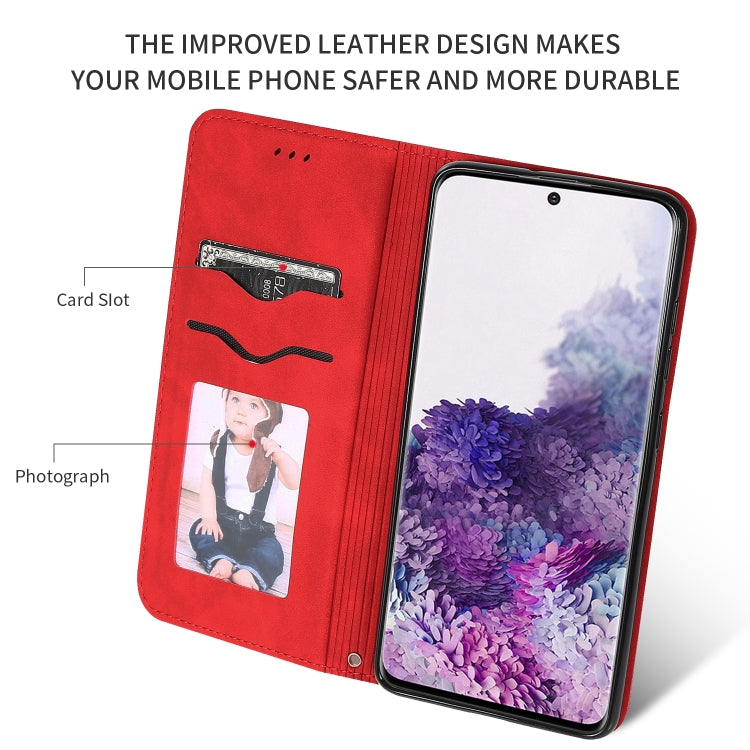 For Galaxy S20 Retro Skin Feel Business Magnetic Horizontal Flip Leather Case