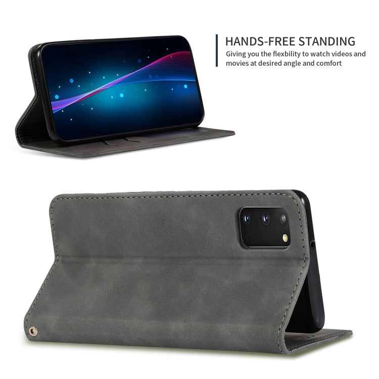 For Galaxy S20 Retro Skin Feel Business Magnetic Horizontal Flip Leather Case