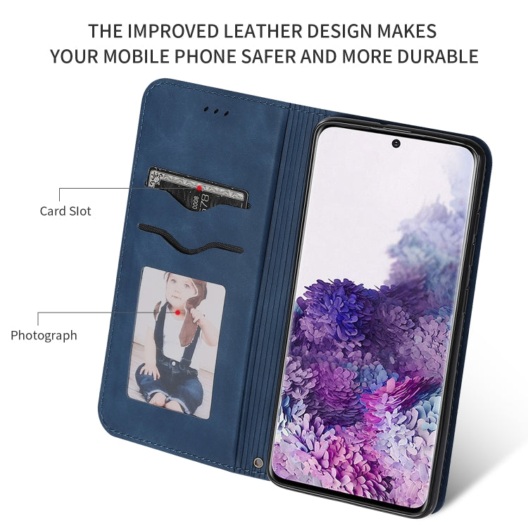 For Galaxy S20 Retro Skin Feel Business Magnetic Horizontal Flip Leather Case