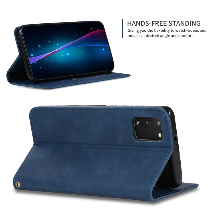 For Galaxy S20 Retro Skin Feel Business Magnetic Horizontal Flip Leather Case