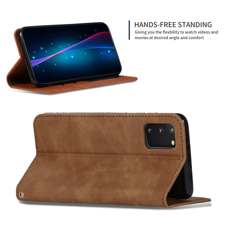 For Galaxy S20 Retro Skin Feel Business Magnetic Horizontal Flip Leather Case