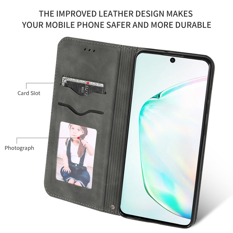 For Galaxy S20 Plus Retro Skin Feel Business Magnetic Horizontal Flip Leather Case