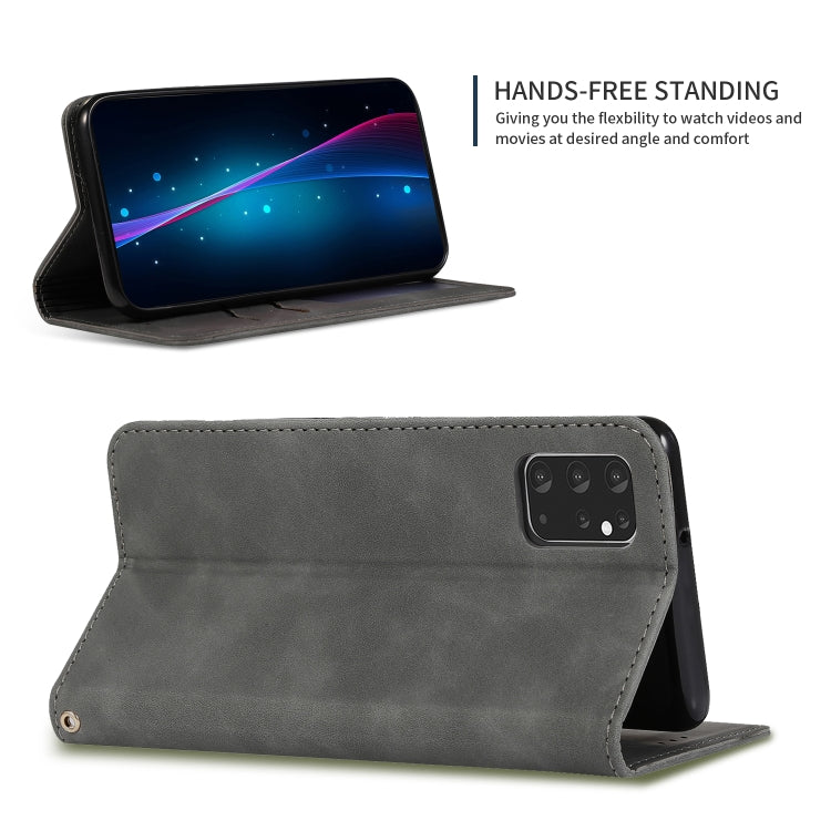 For Galaxy S20 Plus Retro Skin Feel Business Magnetic Horizontal Flip Leather Case