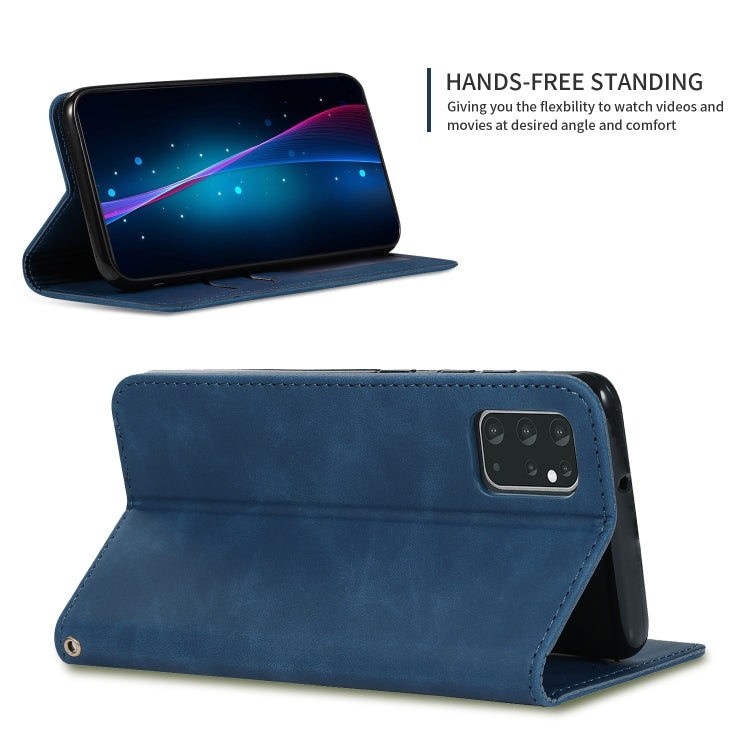 For Galaxy S20 Plus Retro Skin Feel Business Magnetic Horizontal Flip Leather Case