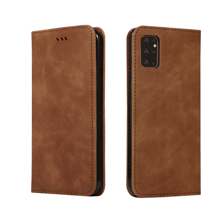 For Galaxy S20 Plus Retro Skin Feel Business Magnetic Horizontal Flip Leather Case