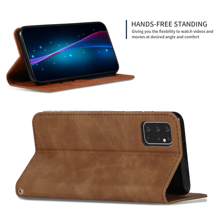 For Galaxy S20 Plus Retro Skin Feel Business Magnetic Horizontal Flip Leather Case