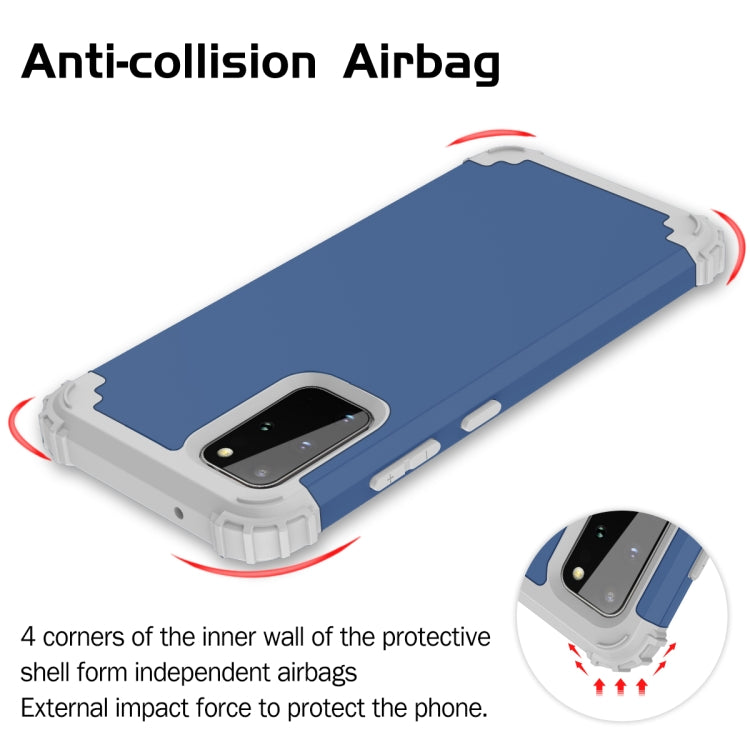 For Galaxy S20 Plus PC + Silicone Three-piece Shockproof Protection Case