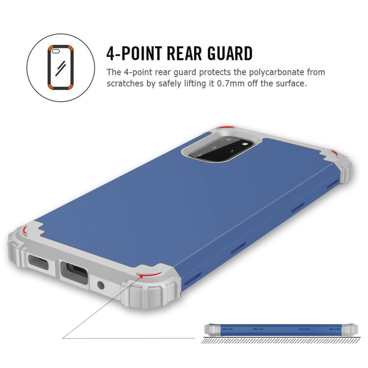 For Galaxy S20 Plus PC + Silicone Three-piece Shockproof Protection Case