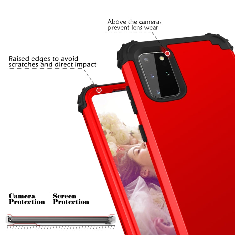 For Galaxy S20 Plus PC + Silicone Three-piece Shockproof Protection Case