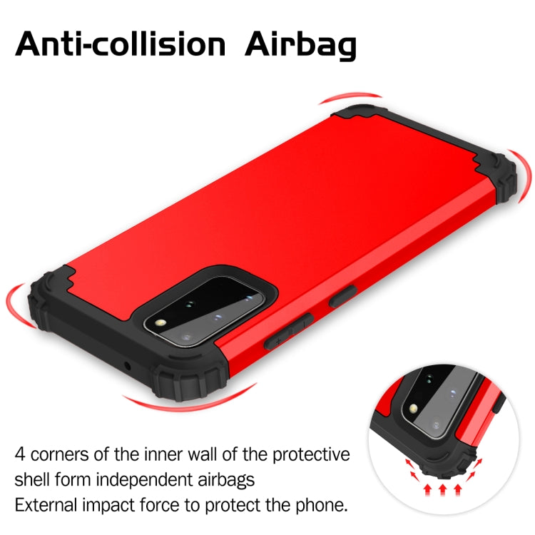 For Galaxy S20 Plus PC + Silicone Three-piece Shockproof Protection Case