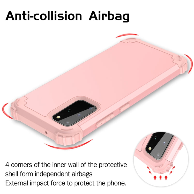 For Galaxy S20 Plus PC + Silicone Three-piece Shockproof Protection Case