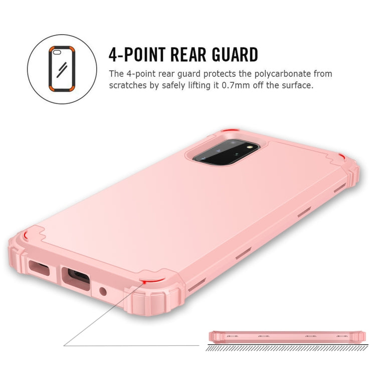 For Galaxy S20 Plus PC + Silicone Three-piece Shockproof Protection Case