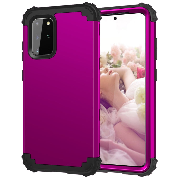 For Galaxy S20 Plus PC + Silicone Three-piece Shockproof Protection Case