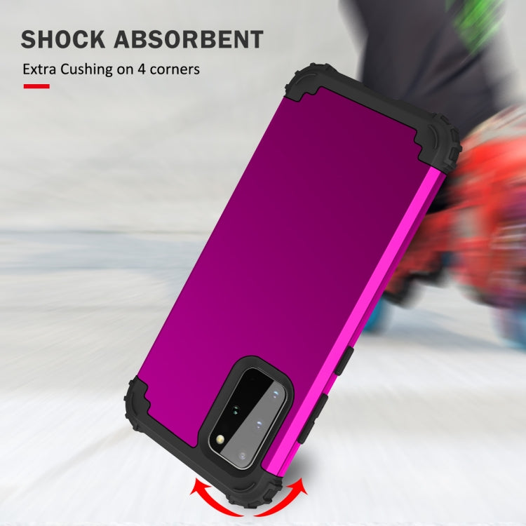 For Galaxy S20 Plus PC + Silicone Three-piece Shockproof Protection Case