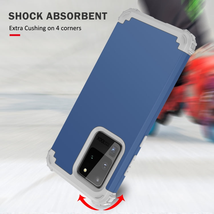 For Galaxy S20 Ultra PC + Silicone Three-piece Shockproof Protection Case