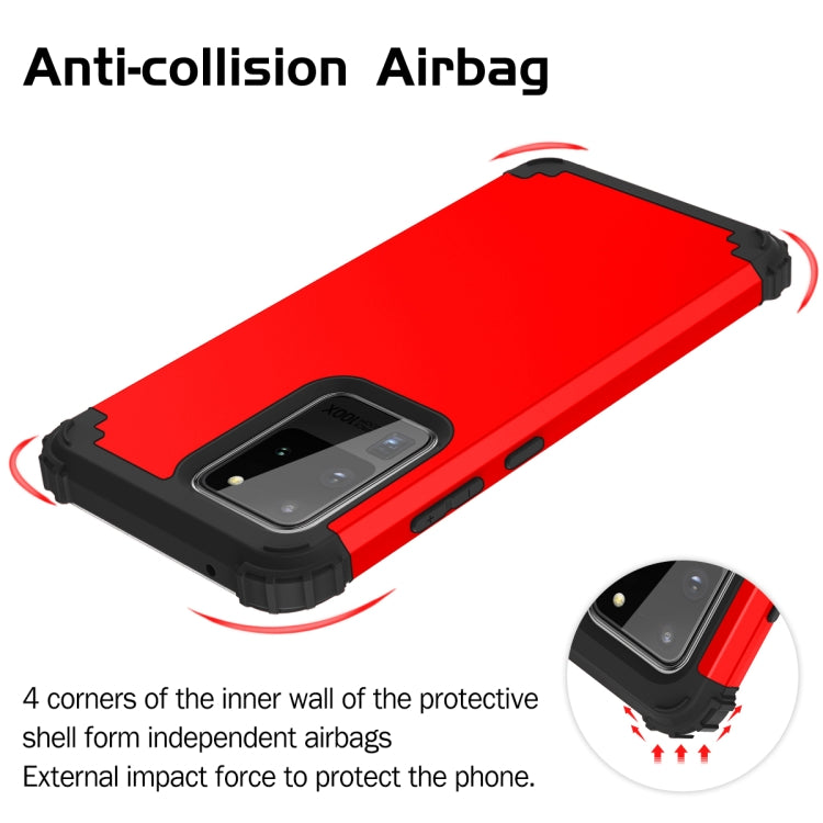 For Galaxy S20 Ultra PC + Silicone Three-piece Shockproof Protection Case