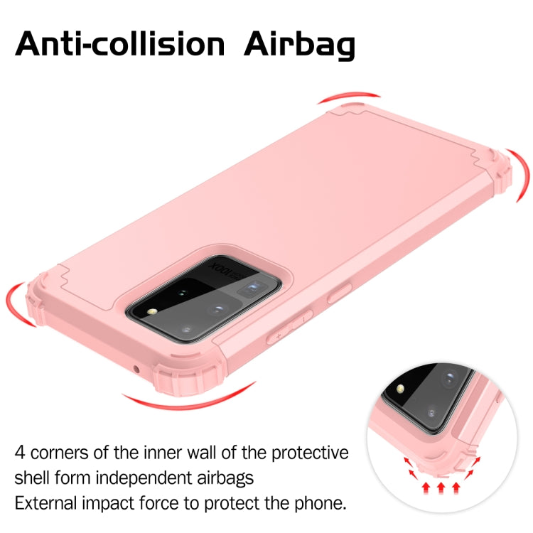 For Galaxy S20 Ultra PC + Silicone Three-piece Shockproof Protection Case