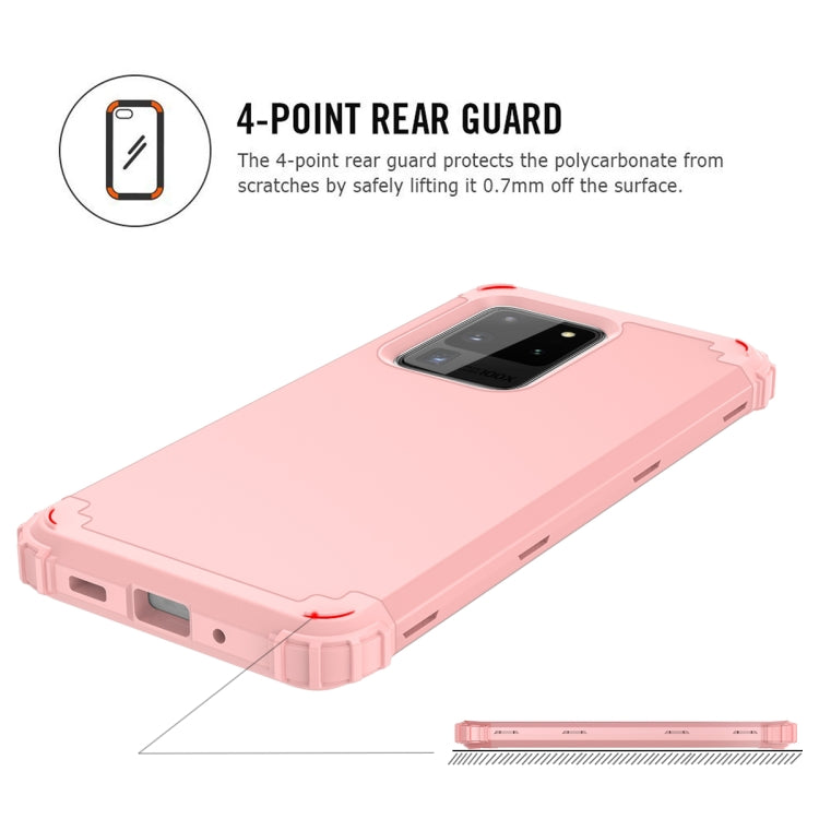 For Galaxy S20 Ultra PC + Silicone Three-piece Shockproof Protection Case