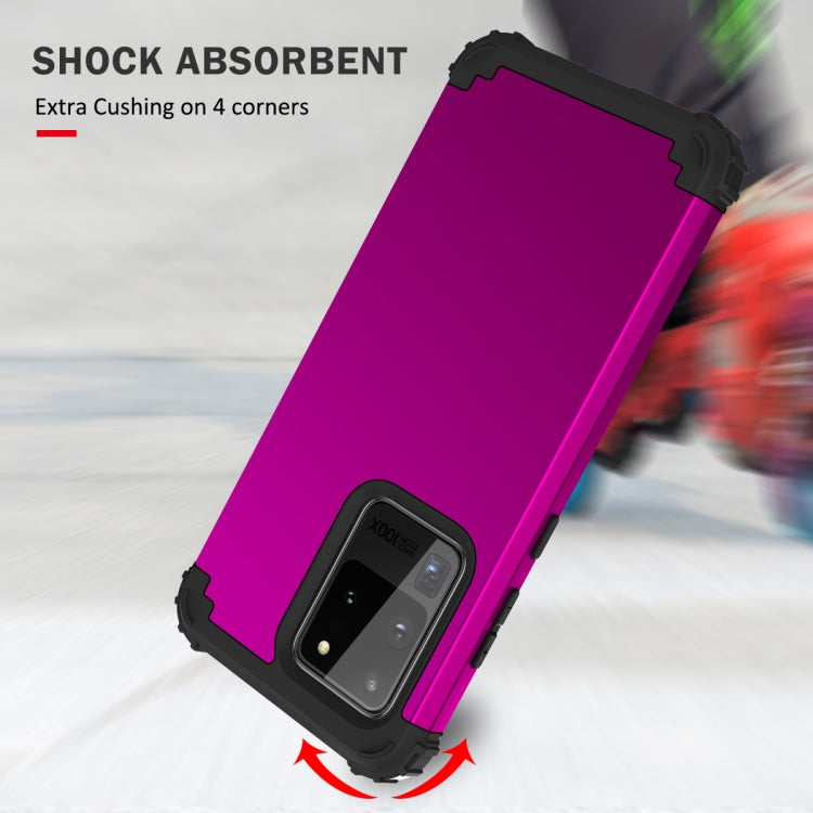 For Galaxy S20 Ultra PC + Silicone Three-piece Shockproof Protection Case