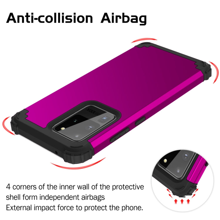 For Galaxy S20 Ultra PC + Silicone Three-piece Shockproof Protection Case