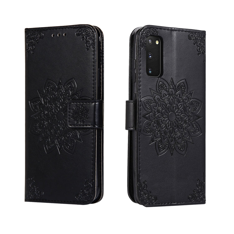 For Galaxy S20 Embossed Kaleidoscope Flower Horizontal Flip Leather Case with Holder & Card Slots & Wallet