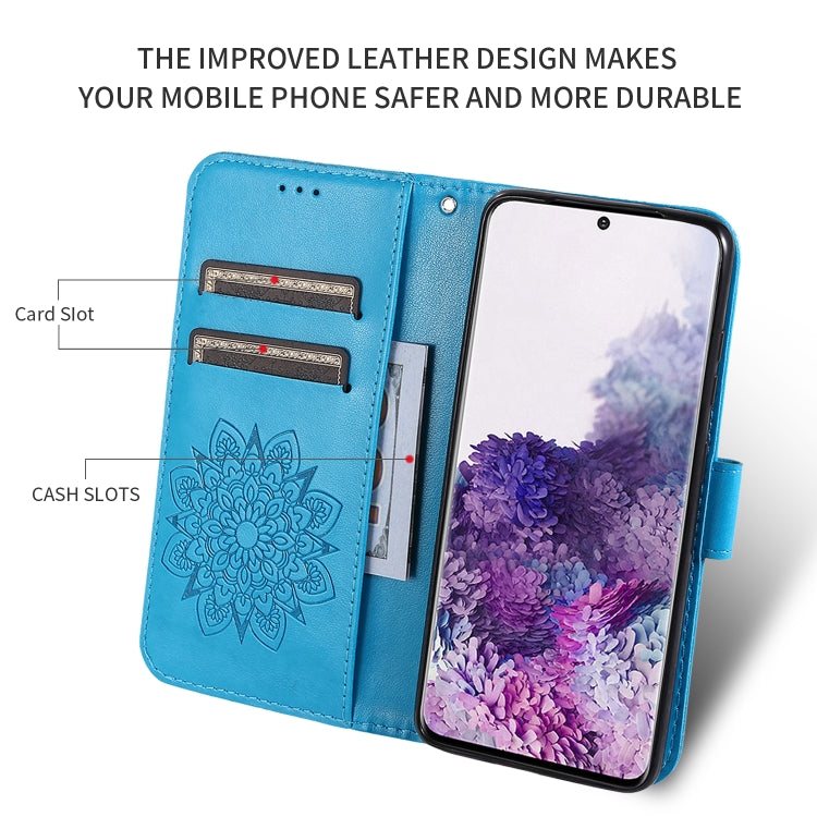 For Galaxy S20 Embossed Kaleidoscope Flower Horizontal Flip Leather Case with Holder & Card Slots & Wallet