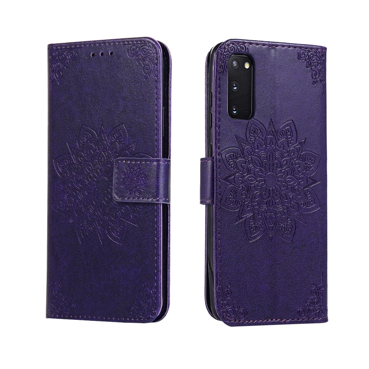 For Galaxy S20 Embossed Kaleidoscope Flower Horizontal Flip Leather Case with Holder & Card Slots & Wallet