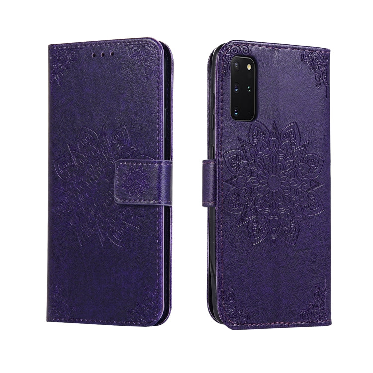 For Galaxy S20 Plus Embossed Kaleidoscope Flower Horizontal Flip Leather Case with Holder & Card Slots & Wallet