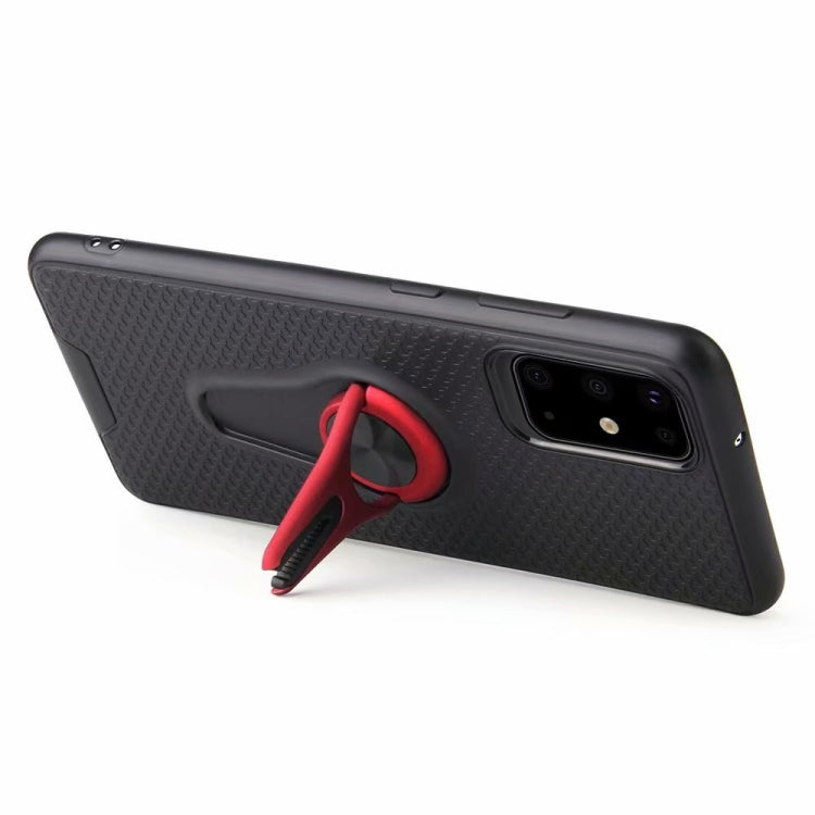 For Galaxy S20 Plus Y-Shaped Non-slip Texture TPU Case with Magnetic Rotating Car Holder